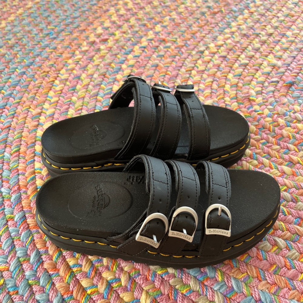 Dr. Marten Blair Leather Slide Sandals